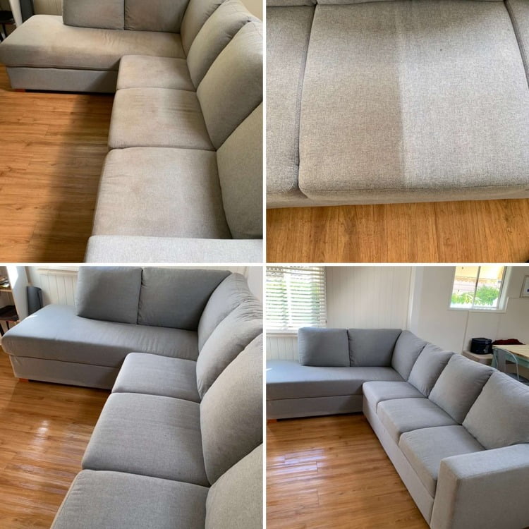 upholstery cleaning Toowoomba, before and after